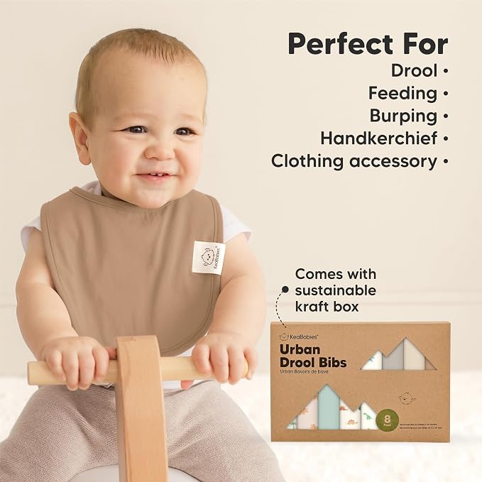 8-Pack Organic Baby Bibs for Boys, Girls - Image 7