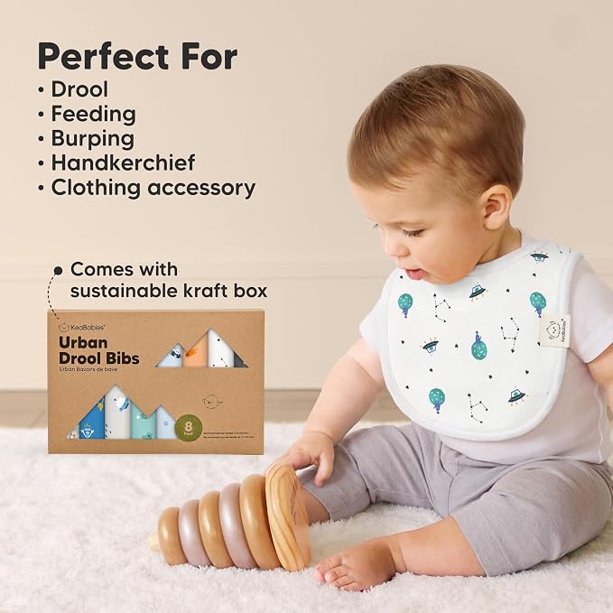 8-Pack Organic Baby Bibs for Boys, Girls - Image 7