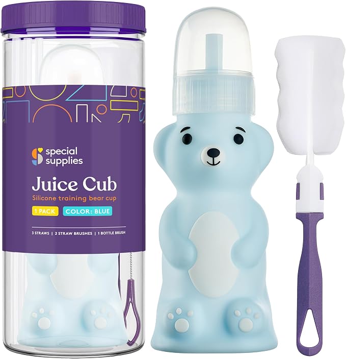 Special Supplies Honey Bear Straw Cup Long Straws, Squeezable Therapy and by SpecialSupplies