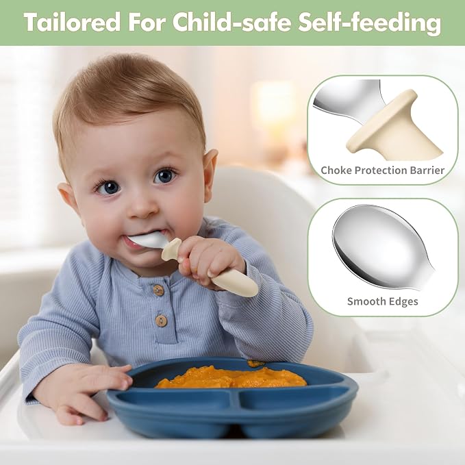 DRKIO 8 PCS Toddler Spoons Set - Image 3