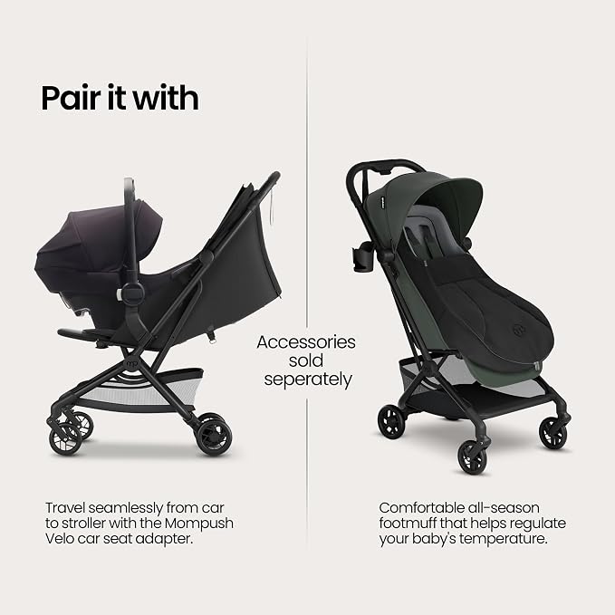 Mompush Velo Lightweight Travel Stroller, Compact & Airplane-Friendly - Image 7