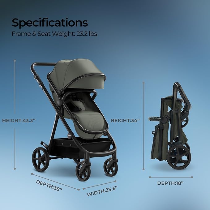 Mompush Meteor2 Baby Stroller 2-in-1 - Image 7