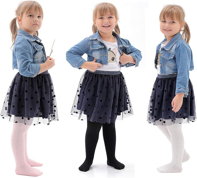 EPEIUS Baby Girl Tights Thick Cable Knit Leggings Stockings Cotton Pantyhose - Image 2