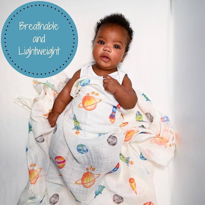 LollyBanks Swaddle Blanket, 100% Cotton Baby Blanket, Soft Muslin Swaddle - Image 2