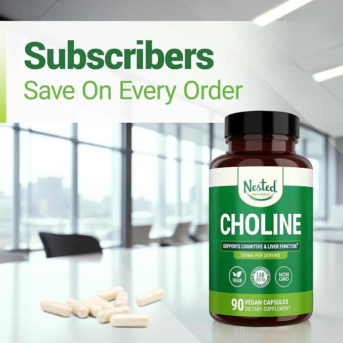 Nested Naturals Choline Bitartrate 500mg - Image 5