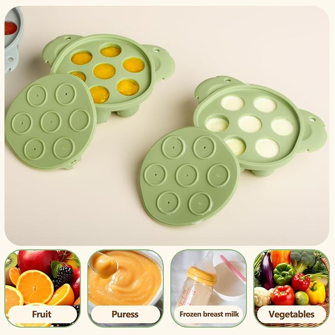 Baby Fruit/Food Feeder with Breastmilk Popsicle Molds & Teether Combo Food - Image 2
