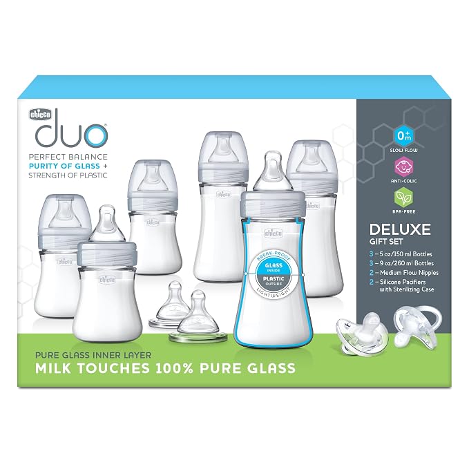 Chicco Duo Deluxe Hybrid Baby Bottle Starter Gift Set - Image 2