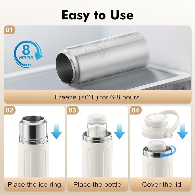 Portable Breast Milk Cooler - 19oz Breast Milk Cooler Bottle - Image 6