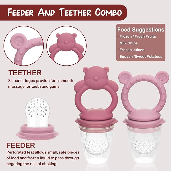 Baby Breastmilk Popsicle Molds & Baby Fruit Feeder, WAJIAYON Baby Food Freezer - Image 2
