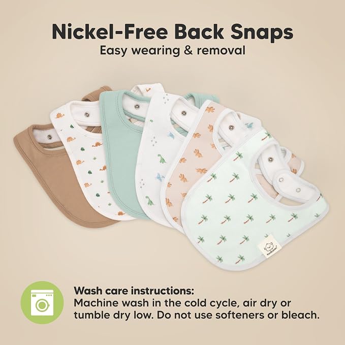 8-Pack Organic Baby Bibs for Boys, Girls - Image 9