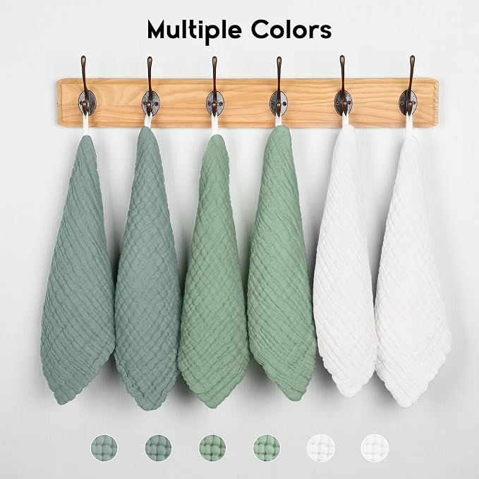 Muslin Baby Washcloths 6 Pack, 100% Cotton Wash Cloths - Image 7
