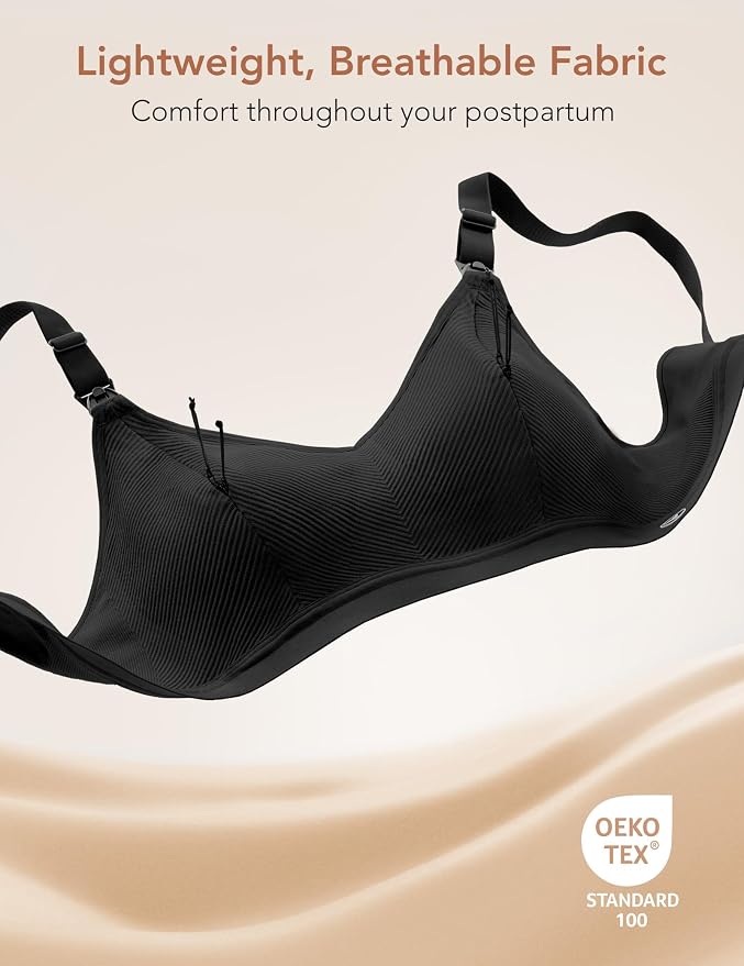 Pumping Bra Hands Free Zip Opening Design Seamless Nursing Bras - Image 6