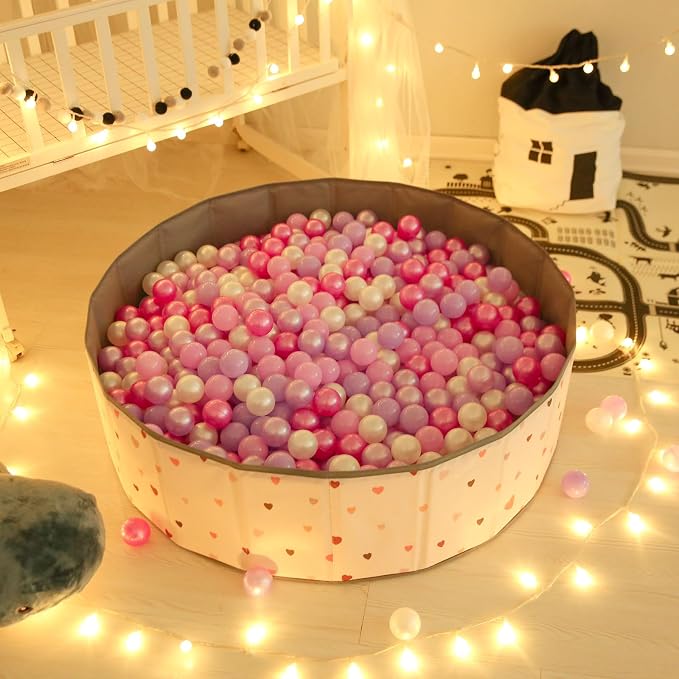 GOGOSO Ball Pits Balls for Toddlers Pack of 50 100 200 Plastics Shape Ball - Image 9