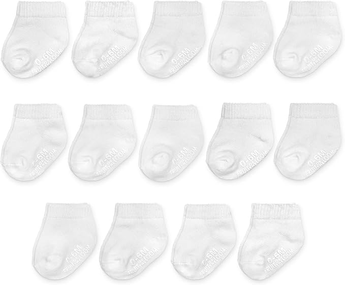 Fruit of the Loom Baby 14-Pack Grow & Fit Flex Zones Cotton Stretch Socks by FruitoftheLoom