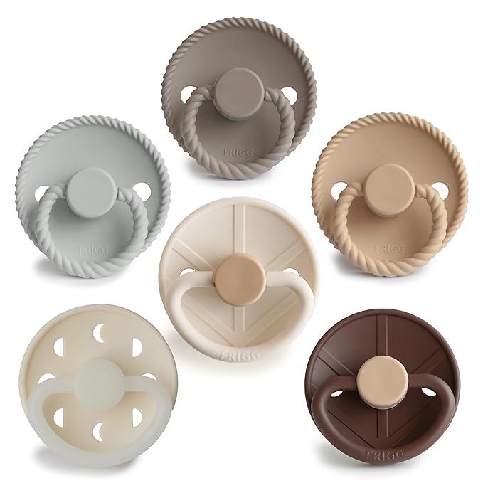 FRIGG SilkySoft Silicone Baby Pacifier 6-Pack Earthy Wonder | Made in Denmark | by mushie