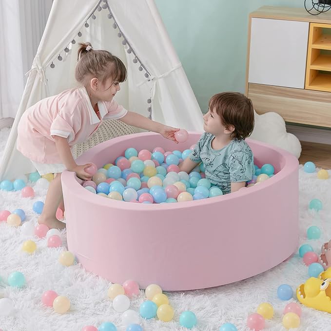 Ball Pit for Toddlers, 35.4"x 11.8" Foam Ball Pits, Indoor Soft Round Baby - Image 6