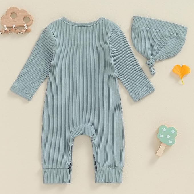 Fernvia Newborn Baby Boy Clothes Letters Print Bodysuit 3 6 9 12 18 Months Long - Image 3