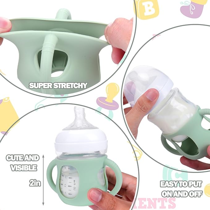 BUSOHA 3 Pack Silicone Sleeves for Avent Baby Bottles - Image 4