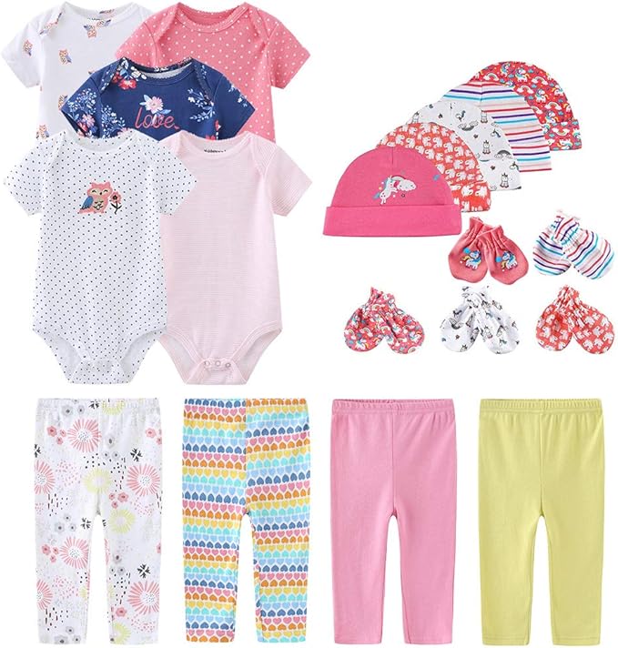 Kiddiezoom Unisex Baby Layette Essentials Giftset Clothing Set 19-Piece by Kiddiezoom