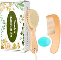 Wooden Baby Hair Brush and Comb Set by WXA