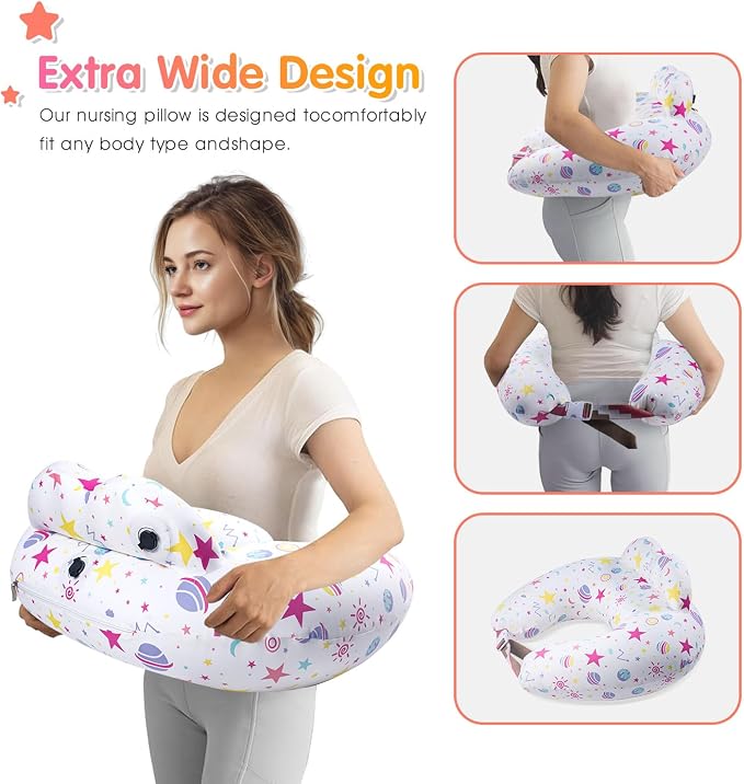 Inflatable Nursing Pillow for Breastfeeding – Travel Baby Feeding Cushion for - Image 8