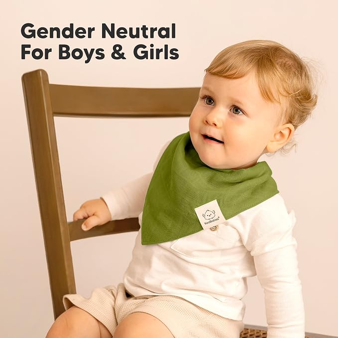 8-Pack Muslin Baby Bibs for Boys, Girls - Image 6