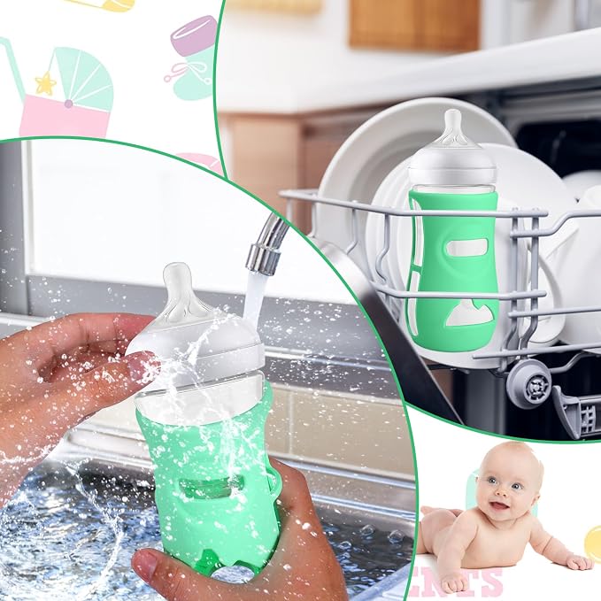 BUSOHA 4 Pack Silicone Sleeves for Avent Baby Bottles - Image 7