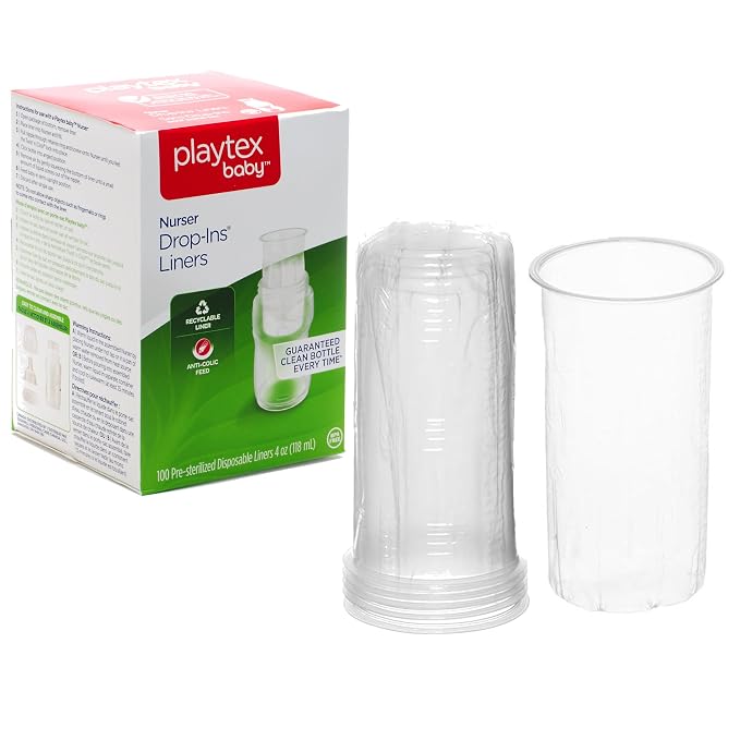 Playtex Baby Nurser Pre-Sterilized Disposable Drop-Ins Baby Bottle Liners by PlaytexBaby