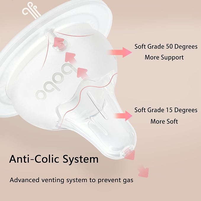 YOHKOH Baby Bottle Nipples for Wide Neck Bottles, 100% Natural Feel Silicone - Image 5