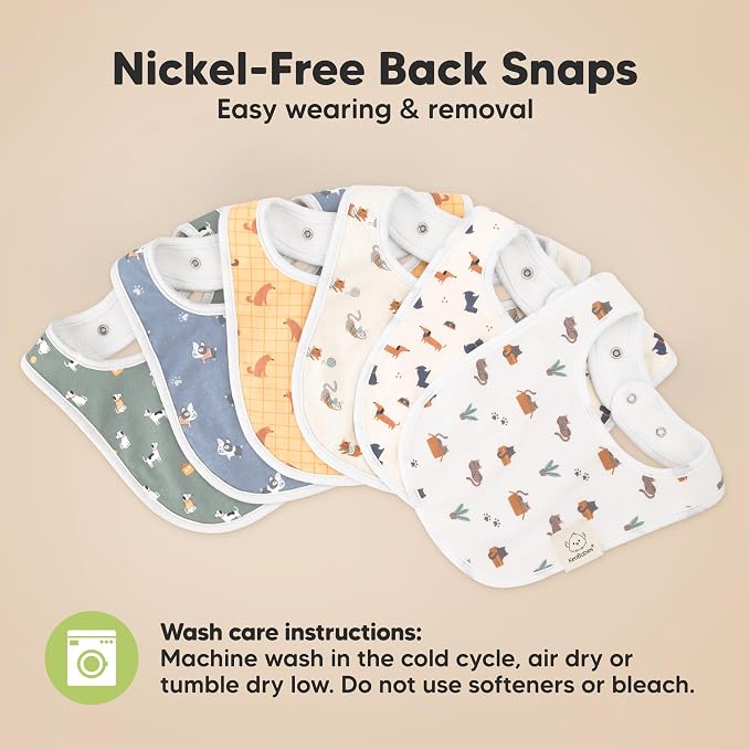 8-Pack Organic Baby Bibs for Boys, Girls - Image 9
