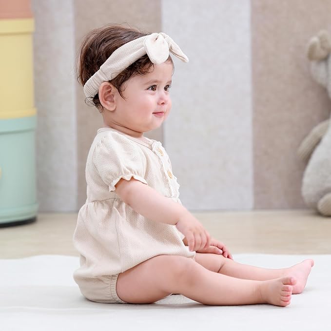 Newborn Baby Girl Clothes Cotton Bubble Romper Floral Short Sleeve Bodysuit 3 - Image 7