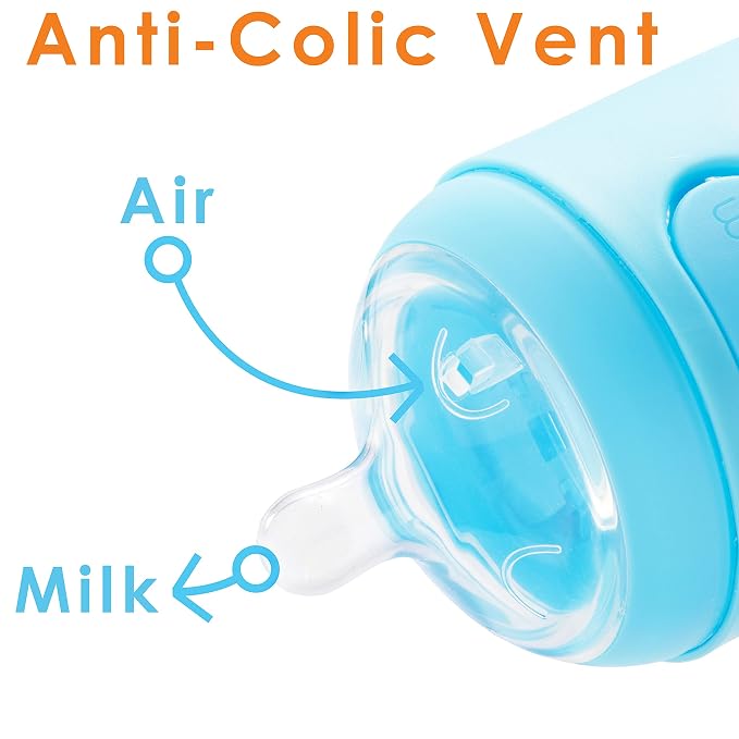 PopYum 5 oz Blue Anti-Colic Formula Making/Mixing/Dispenser Baby Bottles - Image 5