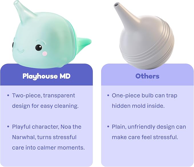 Booger Buddy Nasal Aspirator Bulb, Narwhal - - Image 9