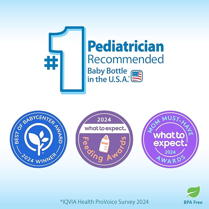 Dr. Brown's Natural Flow Anti-Colic Options+ Narrow Baby Bottle, Pig & Frog - Image 3