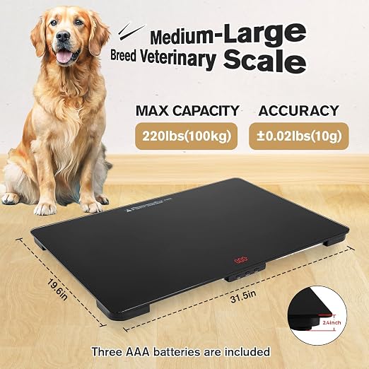 SIKE Medium-Large Breed Veterinary Scale, Dog Scale Accuracy, 32 x 20 inch - Image 2