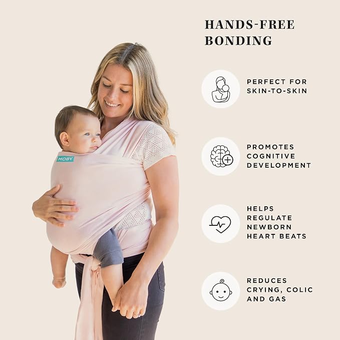 Moby Baby Wrap Carrier Classic for Newborns to Toddlers, Infant Sling Carrier - Image 5