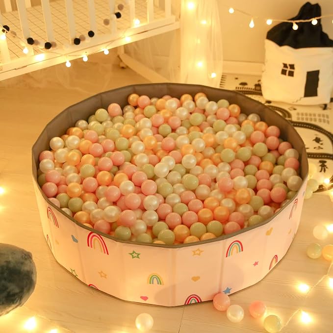 GOGOSO Ball Pits Balls for Toddlers Pack of 50 100 200 Plastics Shape Ball - Image 9