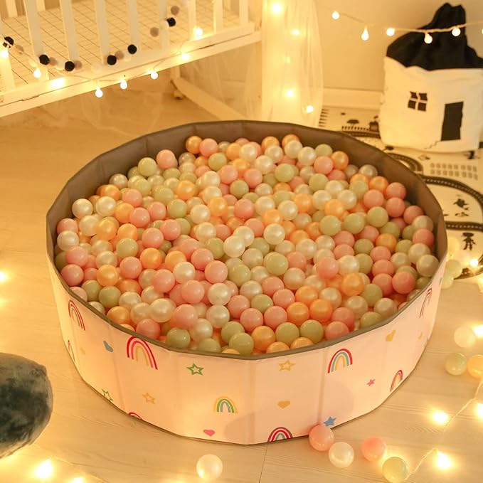 GOGOSO Ball Pits Balls for Toddlers Pack of 50 100 200 Plastics Shape Ball - Image 9