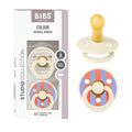 BIBS Pacifiers - Studio 2 Pack | Round Nipple Baby Pacifier | BPA Free Natural by BIBS