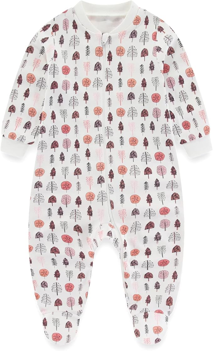 Baby Boys Girls Footies One-Piece Romper Long-Sleeve Jumsuit Cotton Newborn - Image 6