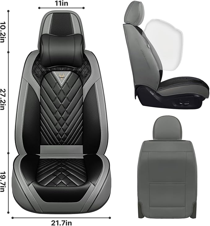 Car Seat Cover Full Coverage Seat Cover Premium Waterproof Faux Leather Cushion - Image 2