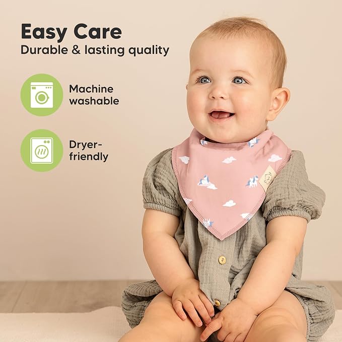 8-Pack Organic Baby Bandana Bibs - Image 7