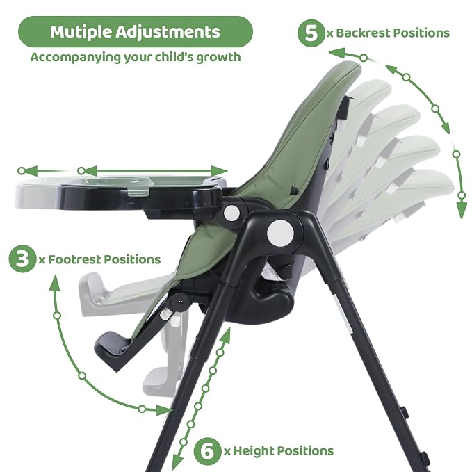 3 in 1 Foldable Baby High Chair, Infant High Chairs - Image 2