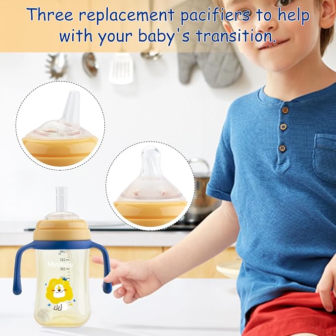 Qshare Sippy Cups For Toddlers, Weighted Straw Learner Cup - Image 4