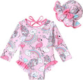 YOUNGER TREE Infant Baby Girls Swimsuit Long Sleeve Swimsuits One Piece by YOUNGERTREE