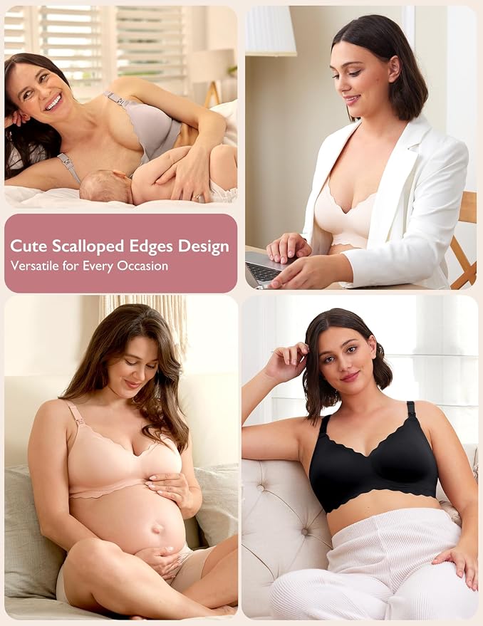 Momcozy Nursing Bras for Breastfeeding, Seamless Pregnancy Maternity Bra - Image 5