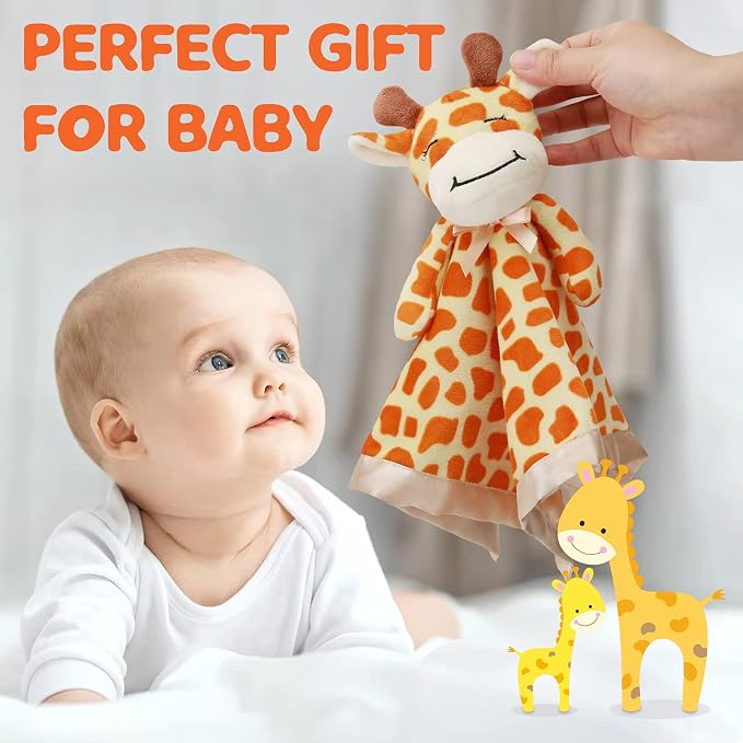 Pro Goleem Giraffe Loveys for Babies Soft Security Blanket Snuggle Toy Stuffed - Image 3