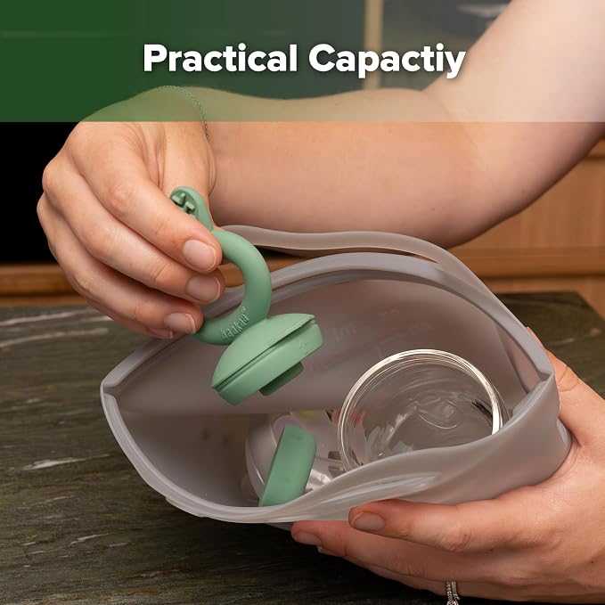 Haakaa On-The-Go Silicone Microwave Steamer & Steriliser Bag, 40oz/1250ml - Image 3