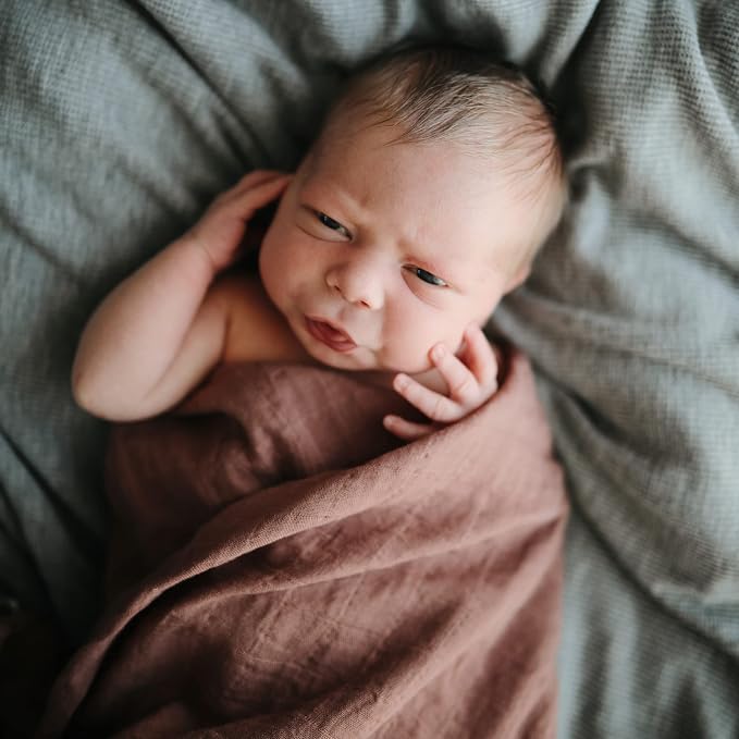 mushie Muslin Baby Swaddle Blanket | 100% Organic Cotton - Image 3