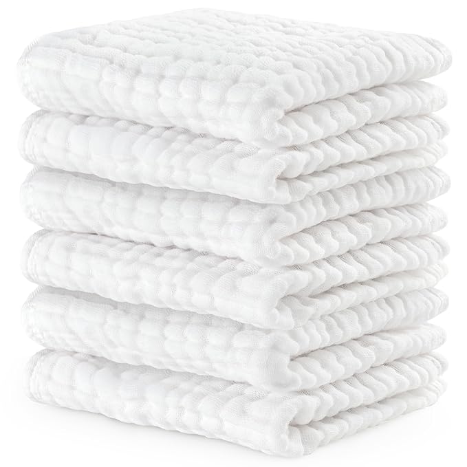 Comfy Cubs Muslin Baby Washcloths 6 Pack by ComfyCubs